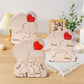JOBFLY Wooden Mommy Elephant Family Puzzle with 2-6 Family Name