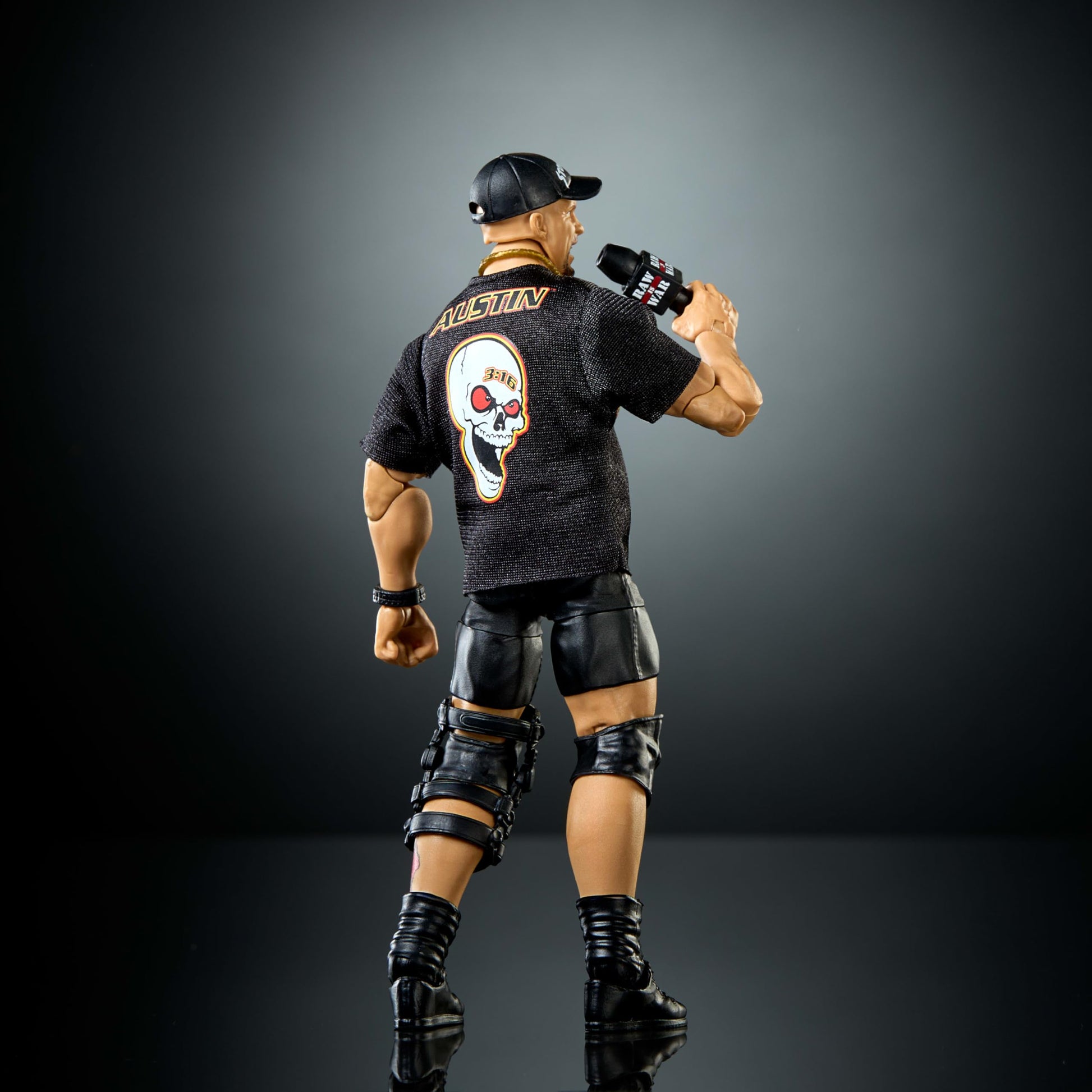 Mattel WWE Elite Action Figure & Accessories, Series #122 Set, 6-inch Collectible “Stone Cold” Steve Austin with 25 Articulation Points & Swappable