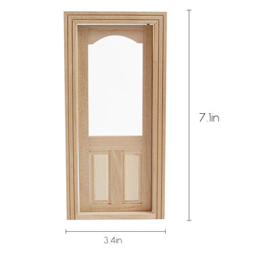 AUEAR, 1:12 Mini Furniture Unpaint Wooden Doors for DIY Scene Home Craft (2 Panel Style A)