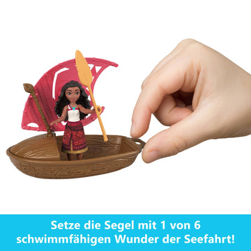 Mattel Disney Vaiana 2 Wayfinder Wonders Playset with Small Surprise Doll, Canoe and Accessory, Inspired by the Movie (Styles May Vary), JBT68