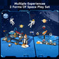 Utbttor 2 in 1 Space Roller Coaster Building Set with Rockets, UFO, Satellites, Space Capsules, Buildable City Park Friends Building Block Toys, STEM