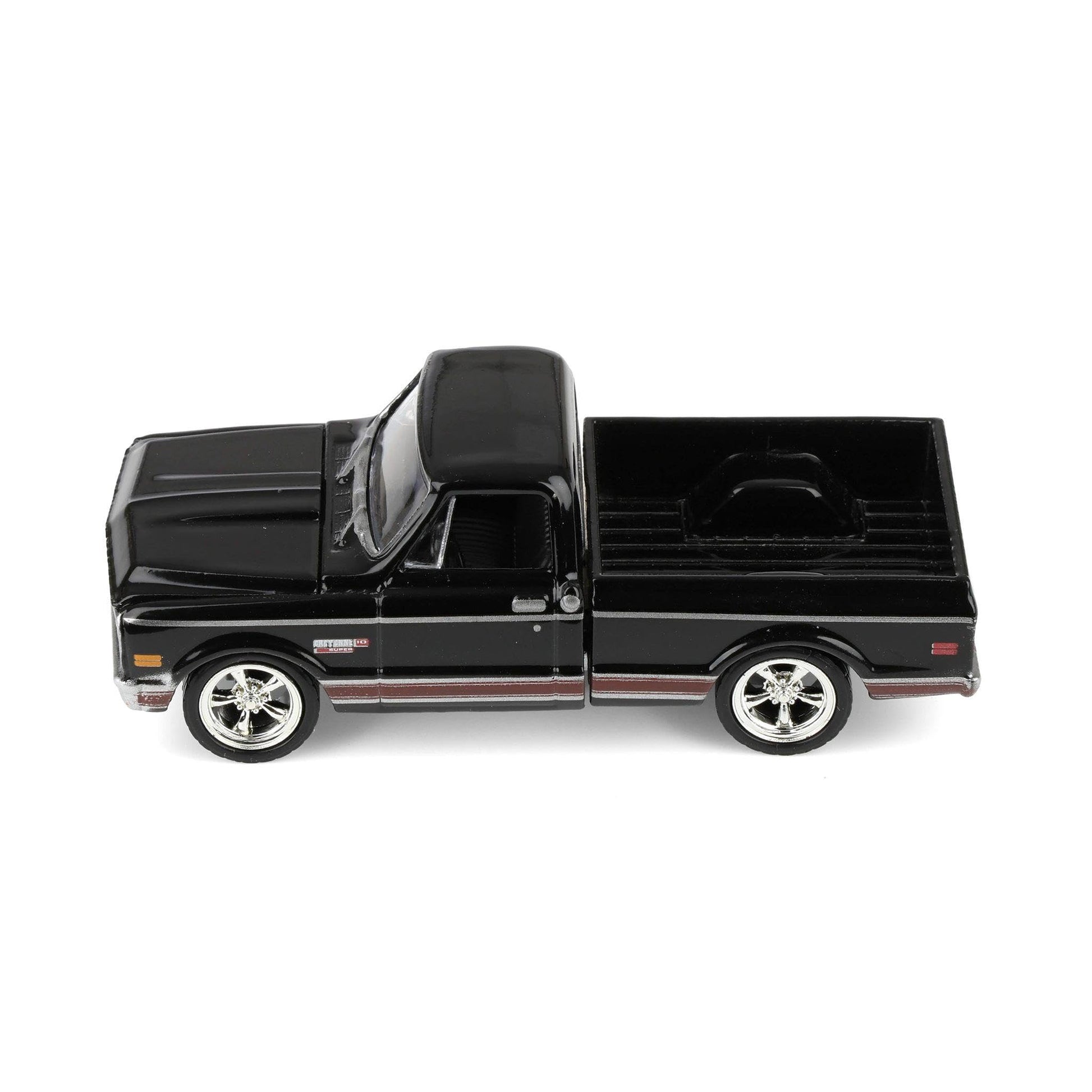 Greenlight 1/64 1972 Chevy Cheyenne C10 Short Bed, Black, Hobby Exclusive 30546