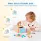 OOOK Montessori Toys for 1 Year Old, 7 in 1 Learning Educational Kit with Sensory Bin,Nesting Box, 3 in 1 Educational Box,Pounding Bench and Baby