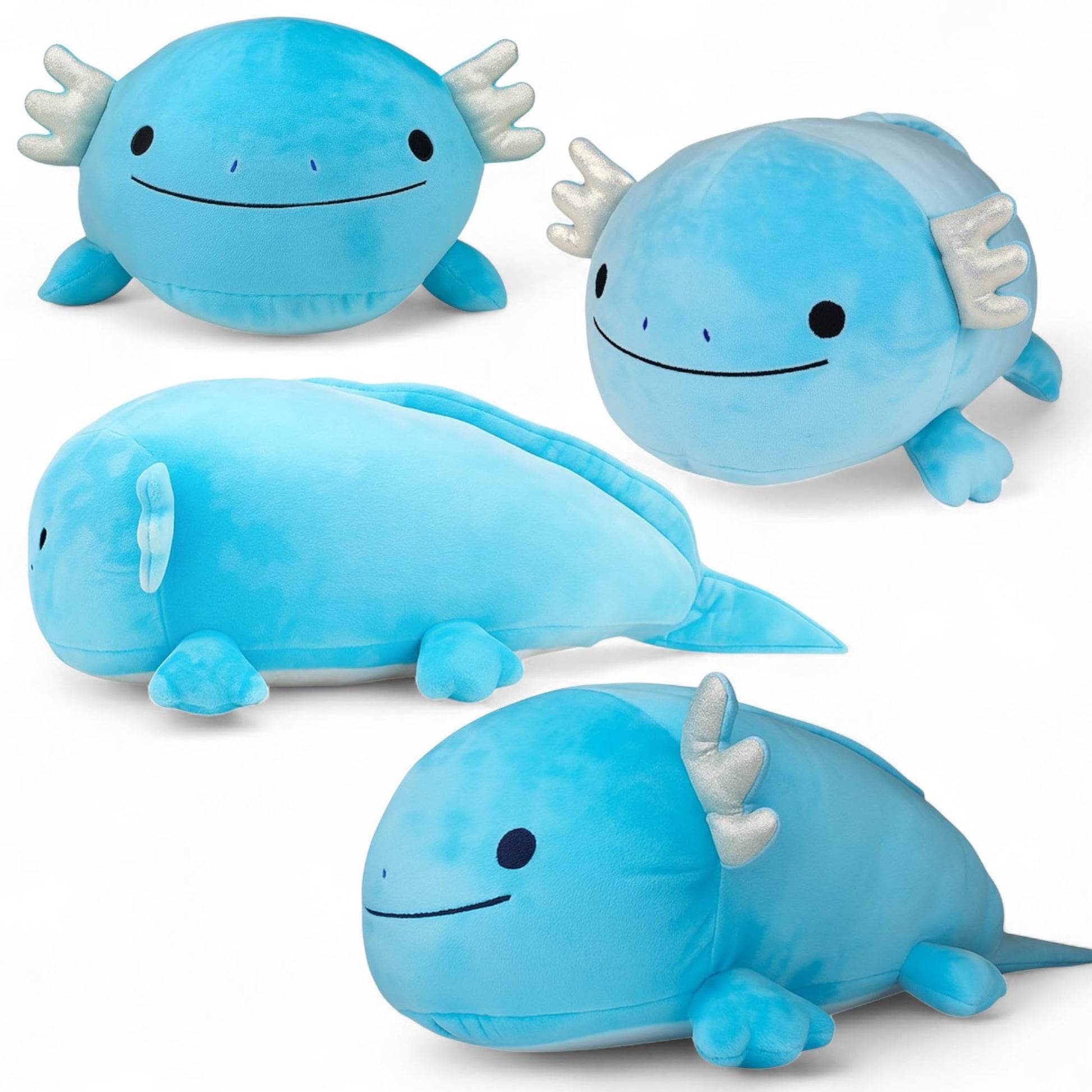 Pineapple Axolotl Plush Toy, Giant Soft Axolotl Stuffed Animal Pillow, Kawaii Plushies, Cute Squishy Plushie Gift for Kids & Adults (24 inch)