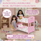 Emily Rose 18” Doll Double Bunk Bed w/Reversible Bedding - Pink Butterfly