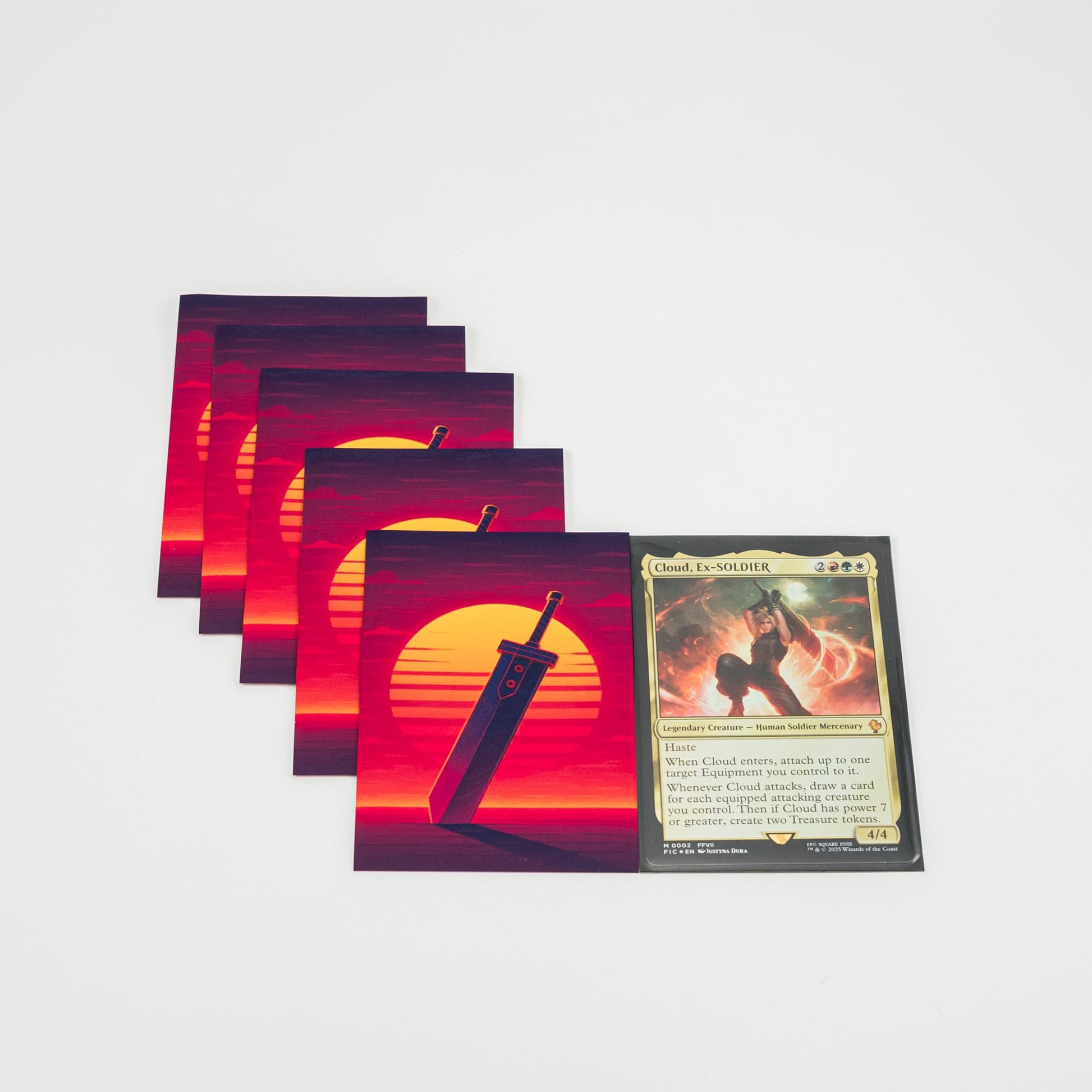 MTG Sleeves by Arcanum Industries, 103 Matte Card Sleeves for Magic The Gathering & TCG - Premium Shuffle Feel & Borderless Art with Black Interior