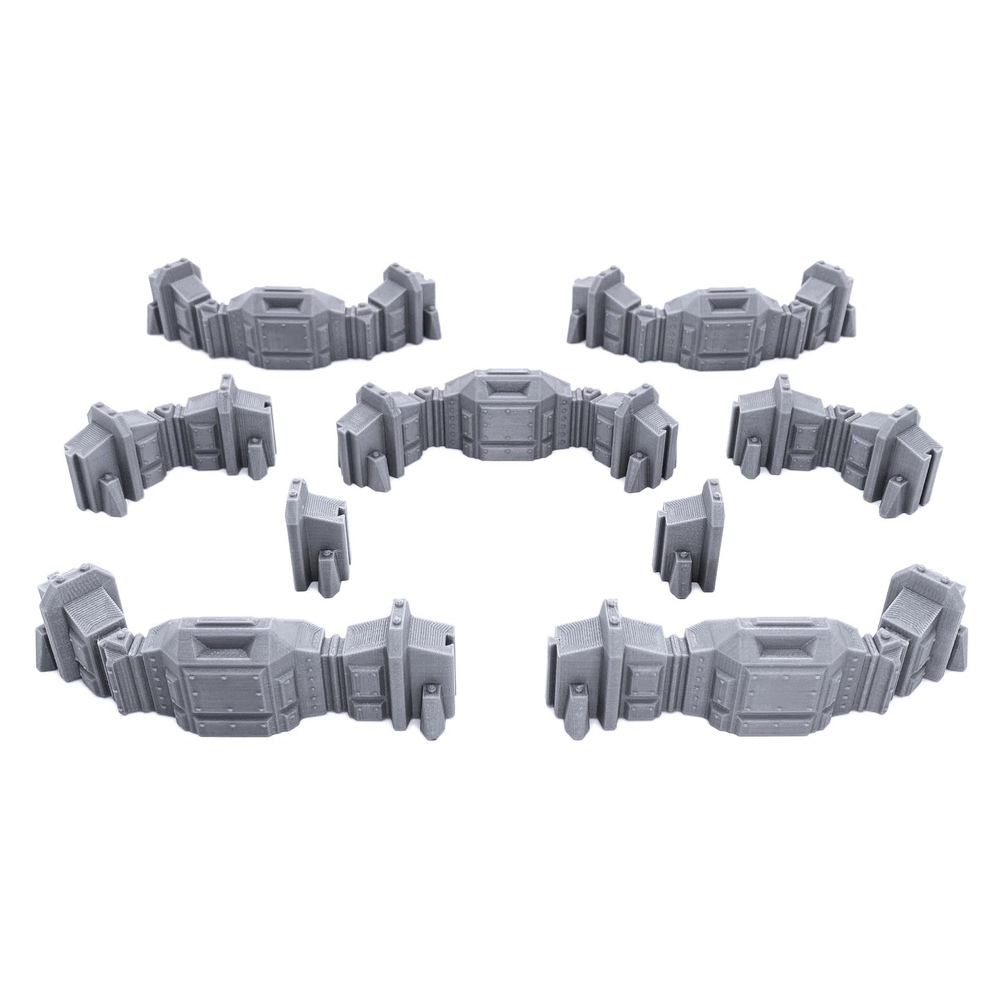 EnderToys Connecting Barricade Wall Expansion Pack, 3D Printed Tabletop RPG Scenery and Wargame Terrain for 28mm Miniatures