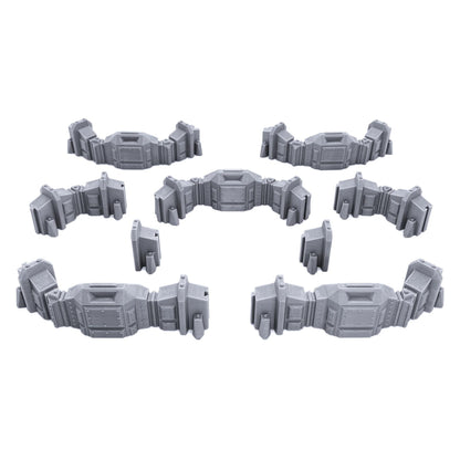 EnderToys Connecting Barricade Wall Expansion Pack, 3D Printed Tabletop RPG Scenery and Wargame Terrain for 28mm Miniatures