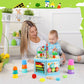 Vomocent Wooden Activity Cube for 1 Year Old Kids, Educational Learning Bead Maze for Toddler Age 1-3, Developmental Montessori Toys for 12-36 Months