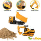 Toy To Enjoy Construction Toys - Excavator & Dump Truck Toy for Kids (Set of 2) - Moveable Claw & Lifting Back - Garbage Truck & Bulldozer Digger