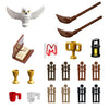 LEGO Harry Potter Minifigure Accessory Pack - Owl Magic Spell Book, Wands, Brooms, Goblets, and Lamp Accessories