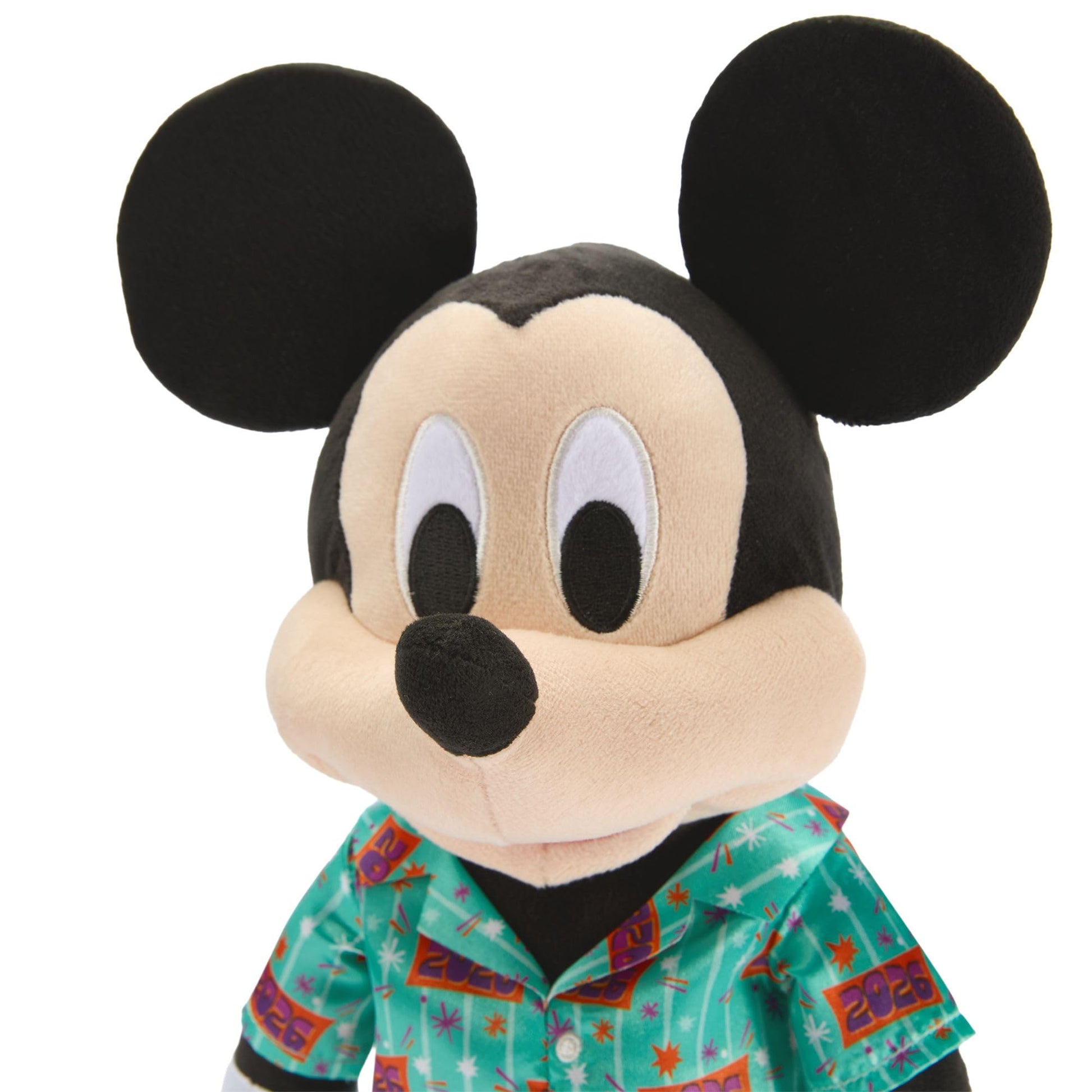 Disney Store Official Mickey Mouse 2026 Plush - Mickey Mouse Stuffed Animal in 2026 Tourist Outfit - Disney Plush with Satin Logo Shirt, Corduroy