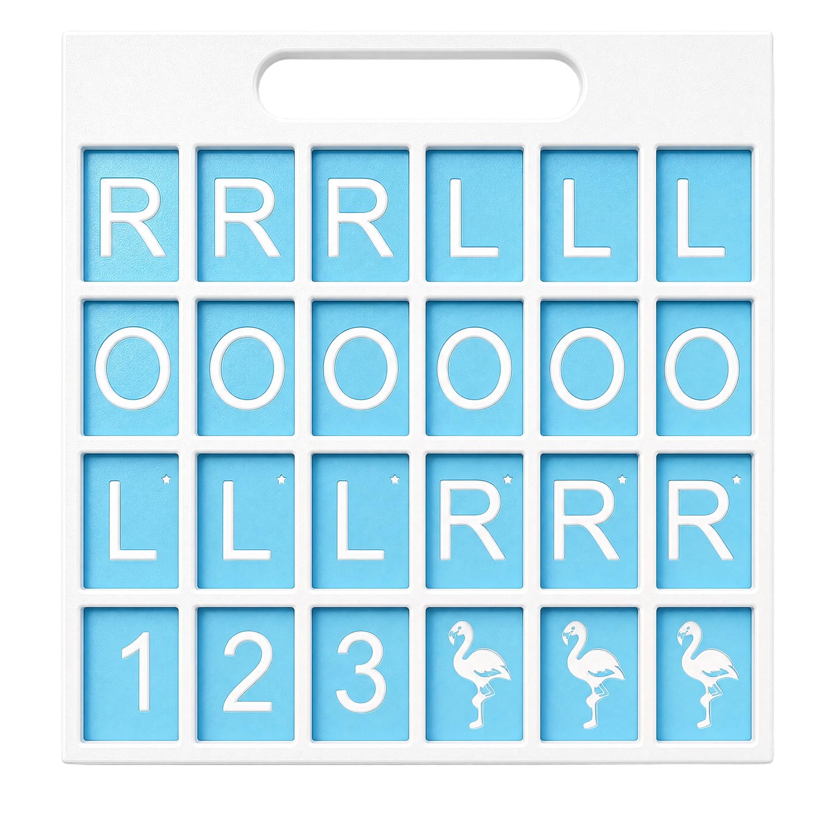 Solo Mahjong Board Blue, American Mahjong Charleston Training Tool with R-L-O Passing Guide and Handle, Mah Jongg Practice Board for Beginners