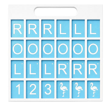 Solo Mahjong Board Blue, American Mahjong Charleston Training Tool with R-L-O Passing Guide and Handle, Mah Jongg Practice Board for Beginners