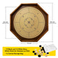 30 Inch Tournament Crokinole Board Game, 2 in 1 Crokinole and Checkers with 26” Playing Surface, Metal Pegs, Wooden Octagon Canadian Tabletop Board
