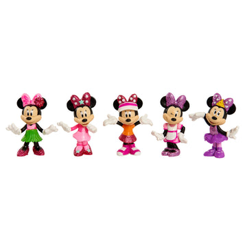 Disney Junior Minnie Mouse 3-inch Collectible Figure Set, 5 Piece Set, Easter Basket Fillers, Gifts, Presents, Kids Toys for Ages 3 Up by Just Play