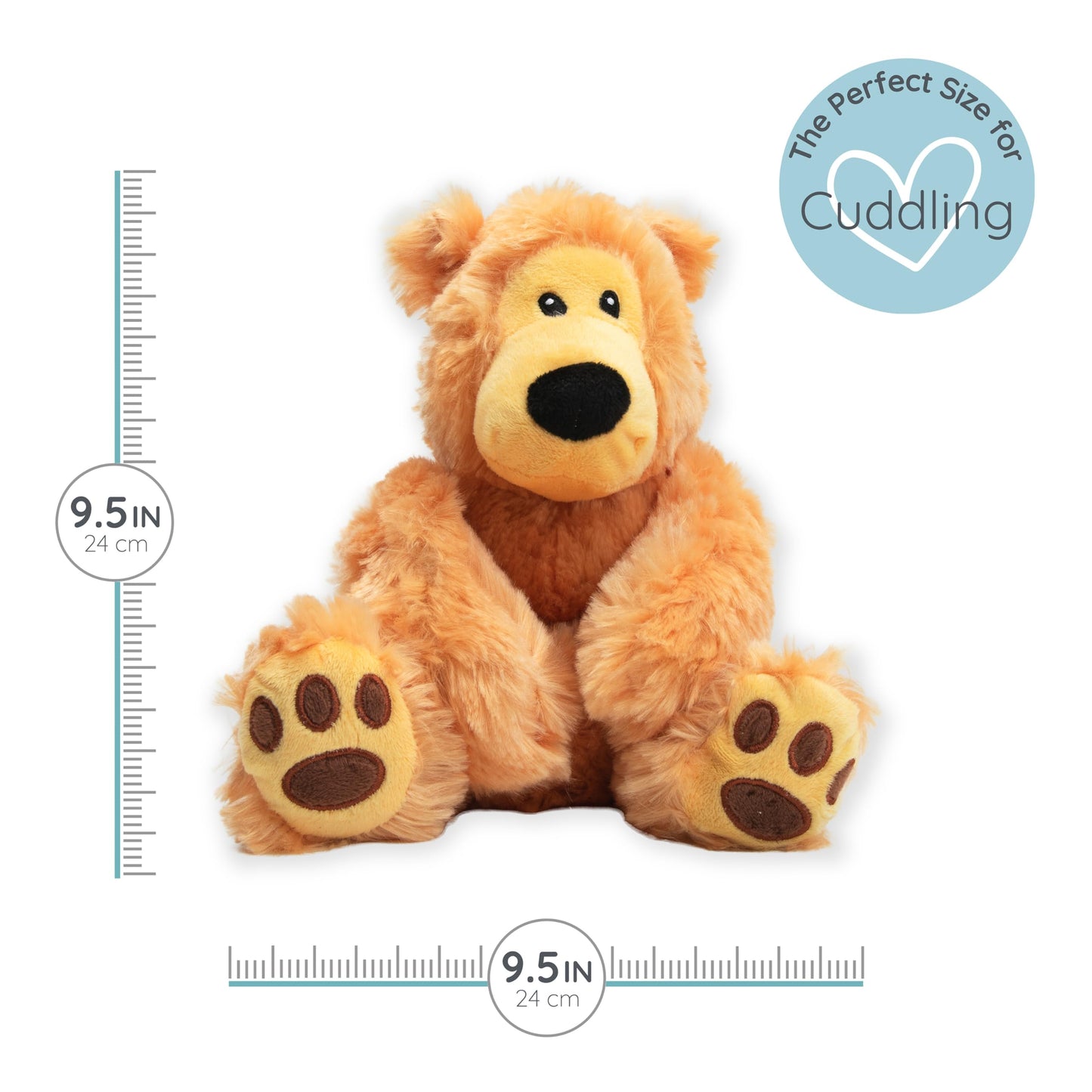 Bear Hugs - Microwavable & Weighted Plush Stuffed Animal - Heated Plushie for Warmth - Cute, Soft, Cozy Toy for Adults & Children (Boys, Girls