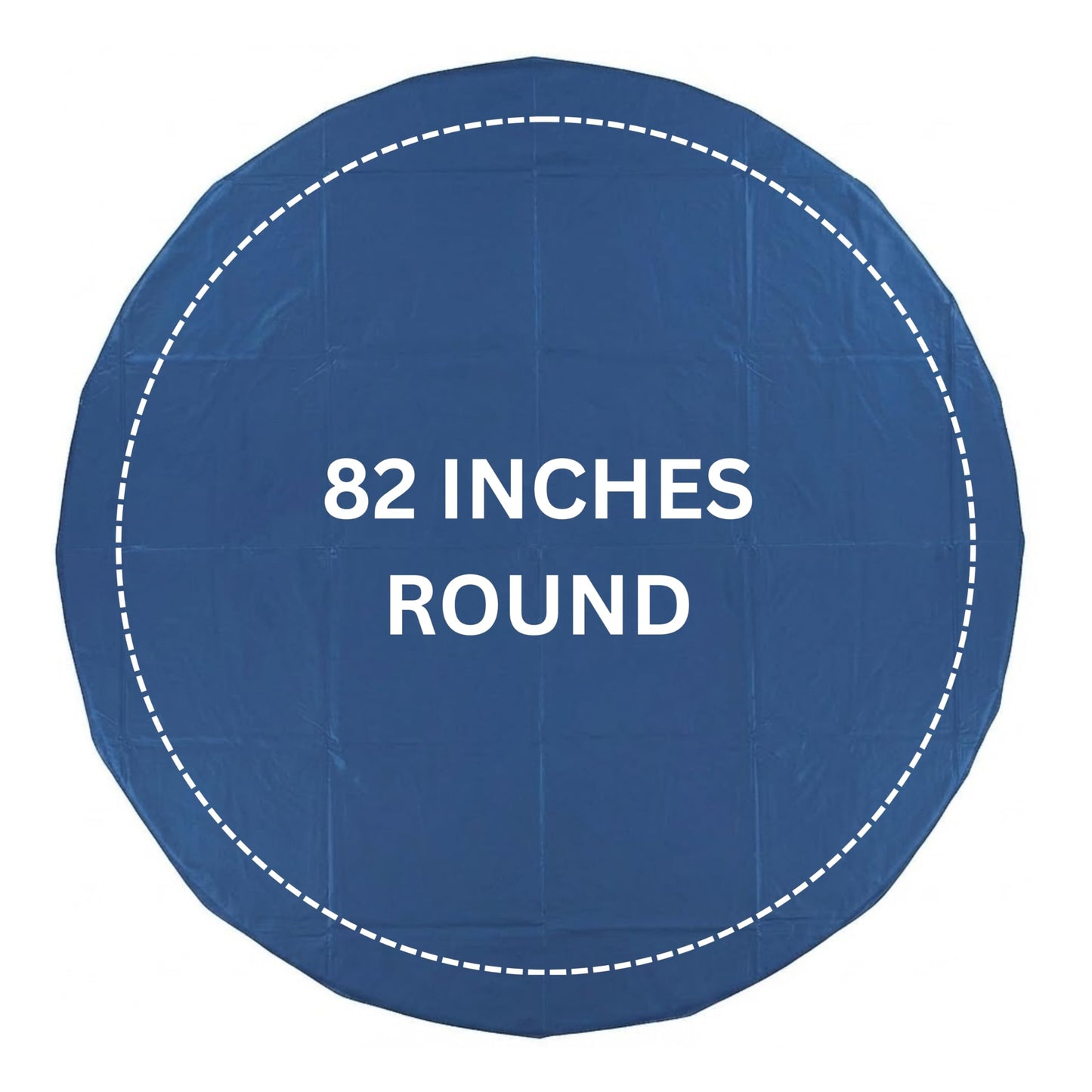Fun Express Navy Blue Round Plastic Tablecover, 82", 1 Piece