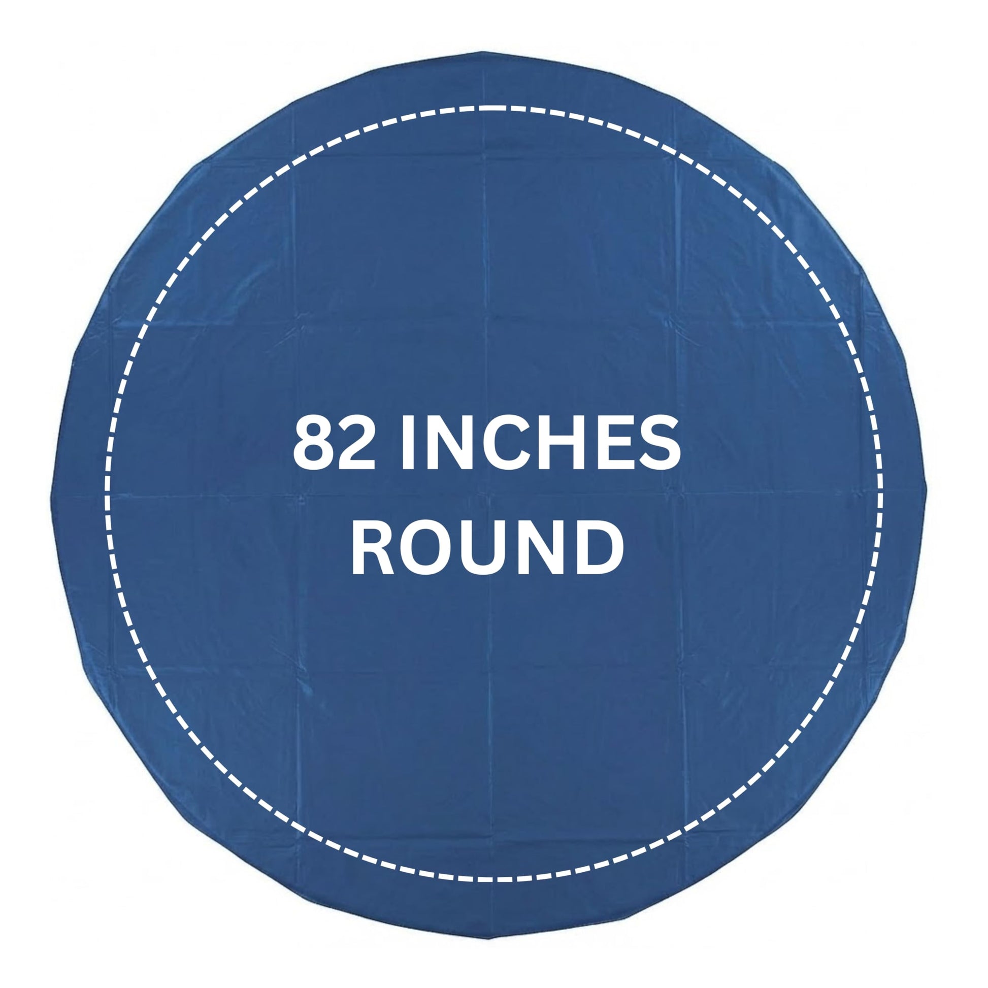 Fun Express Navy Blue Round Plastic Tablecover, 82", 1 Piece