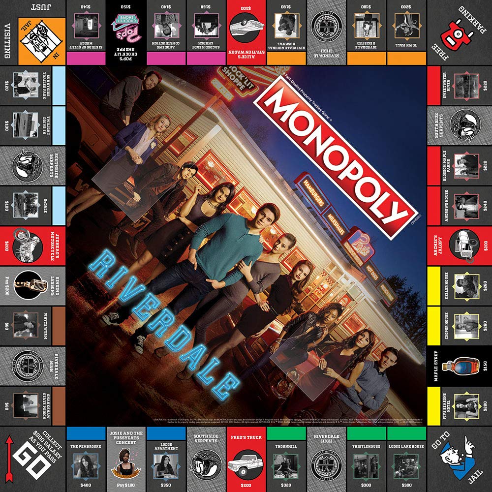 Monopoly Riverdale Board Game | Official Riverdale Merchandise | Based On The Popular CW Show Riverdale | A Great Riverdale Gift for Show Fans