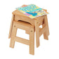Melissa & Doug Wooden Stools - Set of 2 (Natural)