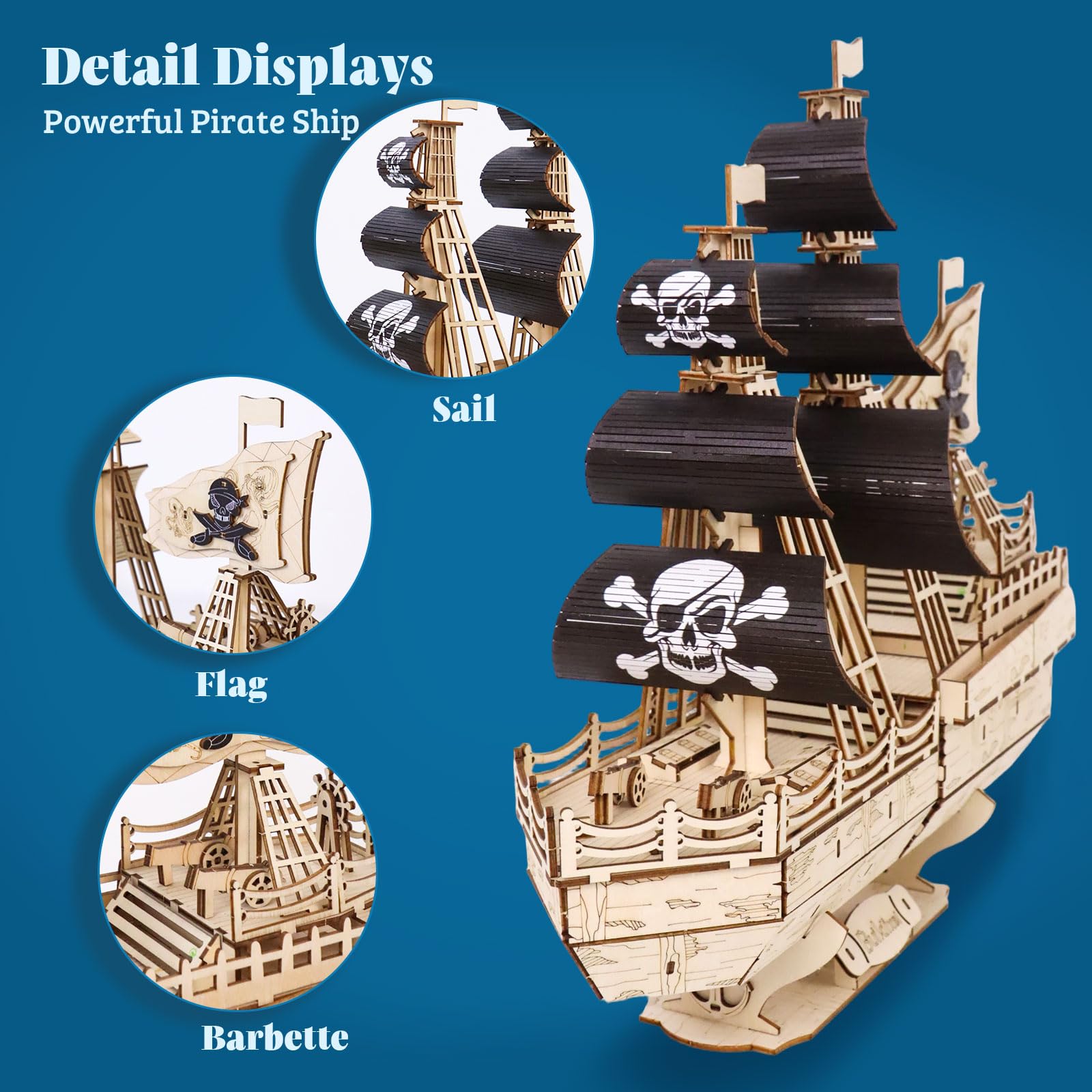 3D Wooden Puzzles for Adults,Wooden Toy for Kids and Adults,Model Building Kit,Educational Brain Teaser,Best Educational Christmas Birthday Day Gift
