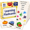 Flash Cards for Toddlers 1-3 - 55 Thick & Durable Learning Flashcards, First Words, Real-Life Images, Montessori Toy 12+ Months