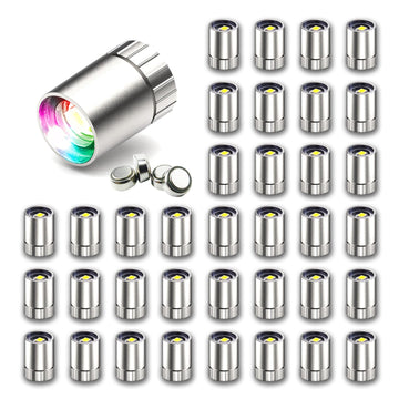 SUZEYAR 36 Pcs - Miniature Lights for Dollhouse,Miniature LED Lights for Handcraft,Mini Spot Light Battery Operated, Tiny Decoration Lights,LED