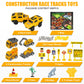 260 PCS Construction Race Tracks for Kids Toys, 2 Racing Cars, 4 Construction Cars, 1 Map & Flexible DIY Track Set, Engineering Toys for 3 4 5 6 Year