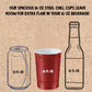 Steel Chill Cups 16 oz. Durable & Reusable Party Cups, Red, 12 Count