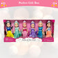 Little Dolls Set with Mini Princess Dolls for Girls - Princess Toy Dolls for Dollhouse -Small Doll Mini Princess Figures with Tiaras, Hair Accessories