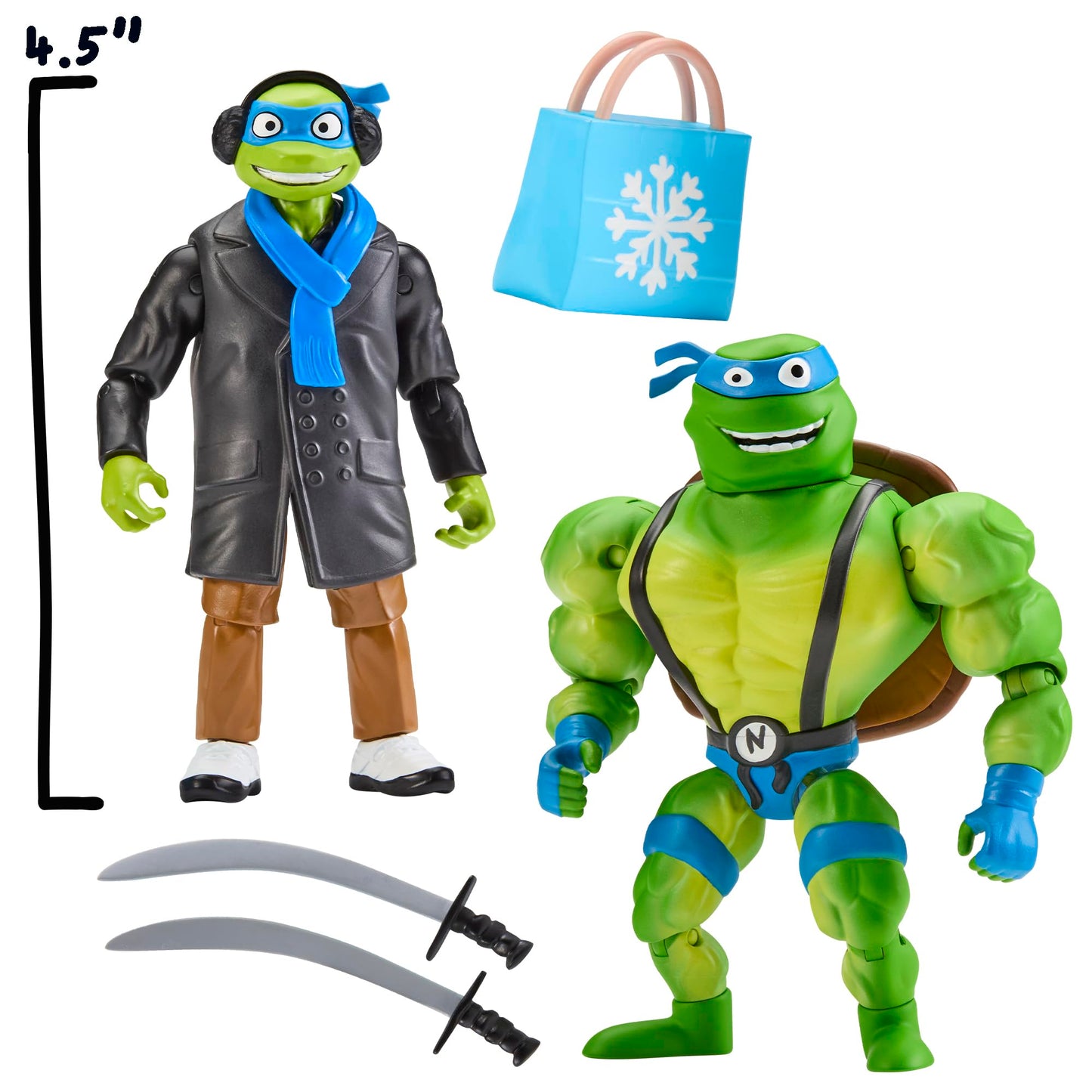 Teenage Mutant Ninja Turtles Leonardo and Nardo Theatrical Short Figure 2-Pack by Playmates Toys