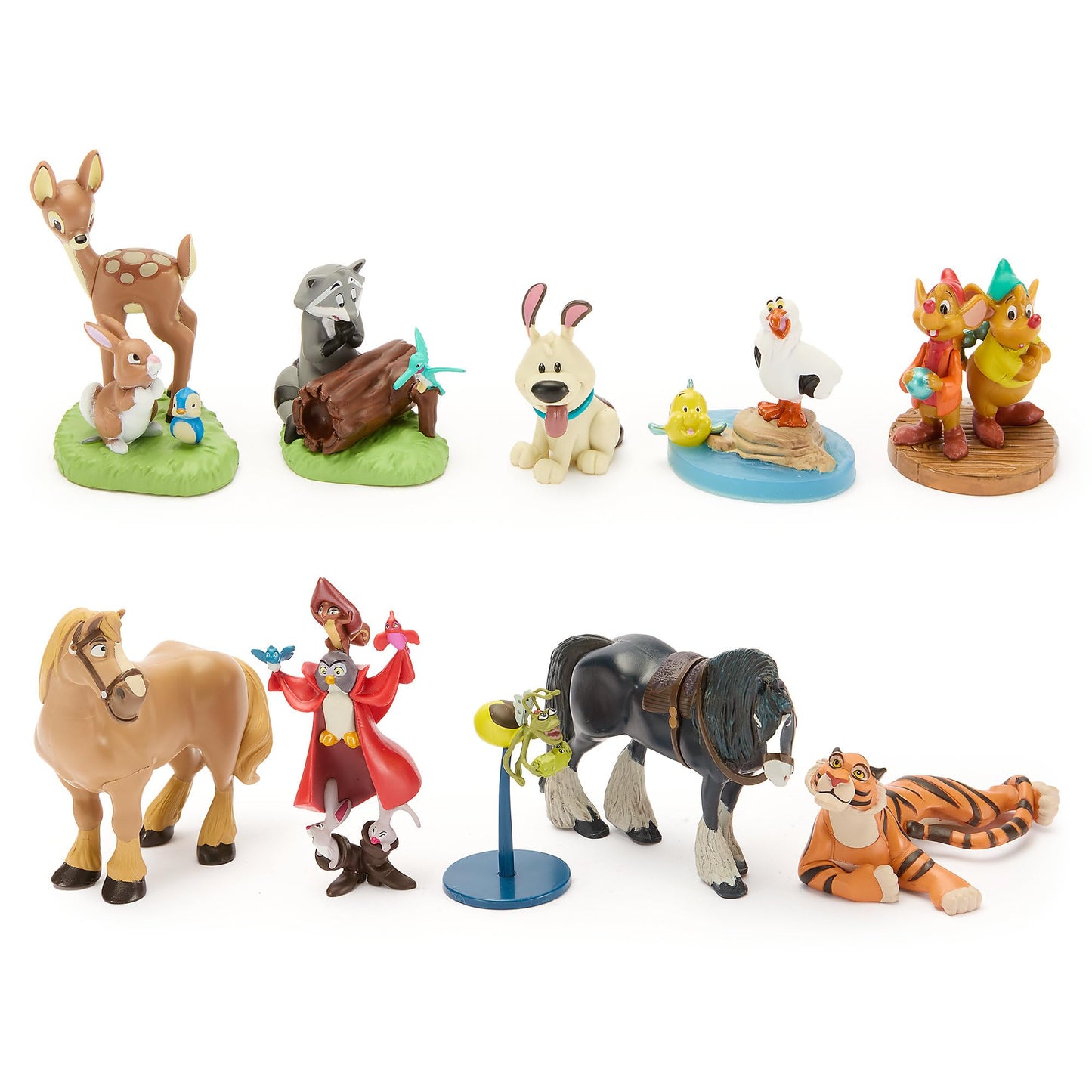 Disney Store Official Disney Princesses & Furry Friends Mega Figure Set - 20 Fully Sculpted Figurines - Includes Snow White, Cinderella, Aurora, Belle