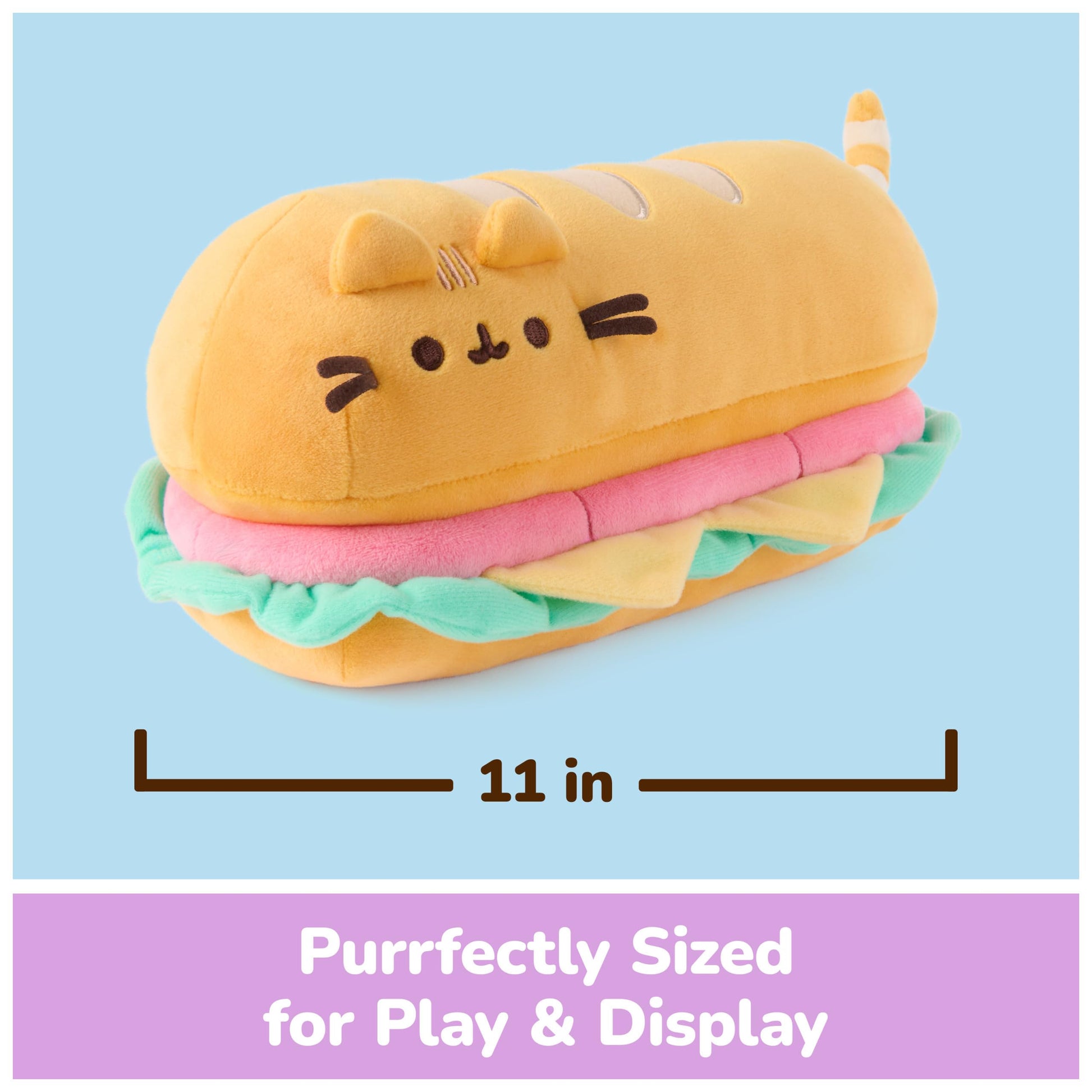 GUND Pusheen Sub Sandwich Squisheen 11-Inch Squishy Plush Toy; Ages 8+