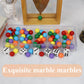 Qryovsa Marbles for Wahoo Board Game 14 mm Set of 30 with 6 Dice and Bag