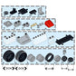 LANMANUO 226PCS Wheels and Axles Sets Car Parts Building Kit with Tires, Windshield, Chassis & Steering Wheel Compatible with Major Brands