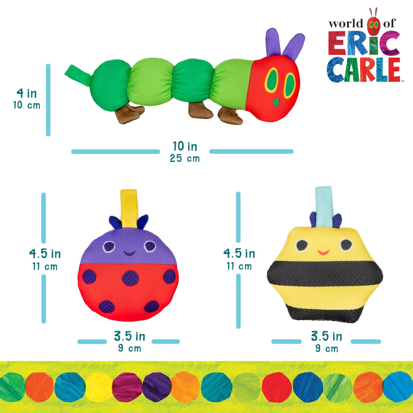 Kids Preferred Eric Carle Toddler Toys The Very Hungry Caterpillar Toy Water Play Set for Bath, Pool, or Beach, Floating Bath Toys for Kids Ages 0