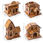 3D Wooden Puzzle, Mini DIY Model House Kit Educational Toys Jigsaw Puzzles Gift for Children and Adult