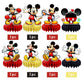 8Pcs Mickey Honeycomb Table Centerpiece, Mickey Birthday Party Supplies Table Decorations for Kids Party Decorations