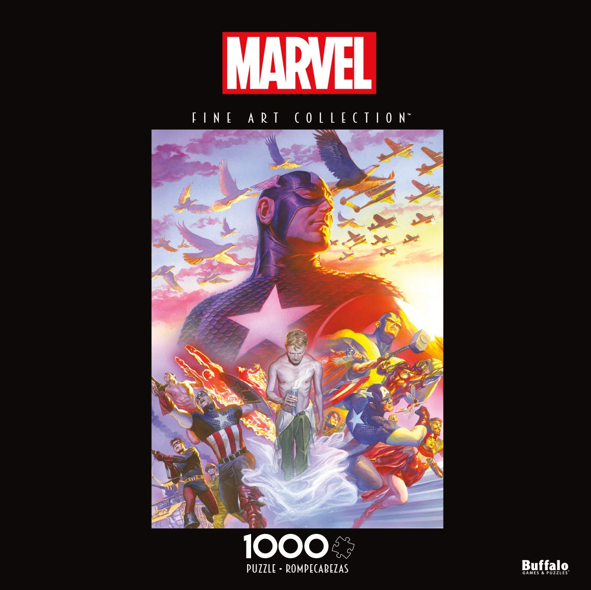 Buffalo Games - Marvel - Captain America 22-1000 Piece Jigsaw Puzzle for Adults -Challenging Puzzle Perfect for Game Nights - Finished Size is 26.75 x