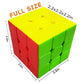INTEGEAR 6 Pack Full Size Stickerless 56mm Magic Speed Cube 3x3 Easy Turning and Smooth Play Durable Puzzle Cube Toy for Kids