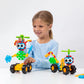 Basic Fun Kid K'NEX | Zoomin' Buddies 20 Model | Kids Craft Set with 48 Pieces | Educational Toys for Kids, Fun and Colourful Building Toys for Boys