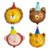 Animal Head Foil Balloon Kit, Lion Bear Monkey Cat foil balloon, Birthday Party Decorations, Baby Shower Supplies (Animal kit(4 pcs))