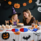 100 Pieces Halloween Spider Web Party Tableware Set - Red Blue Web Plates, Napkins and Forks, Disposable Dinnerware for Boys Birthday and Halloween
