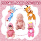 Haawooky 10 Pcs Mini Baby Dolls,Cute Tiny Baby Doll Gifts for Kids,Lifelike Realistic Small Baby Dolls for Girls Boys and Kids Big Easter Birthday