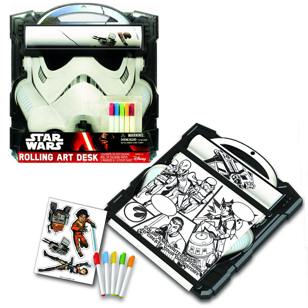 STAR WARS Storm Trooper Rolling Art Desk Play Set