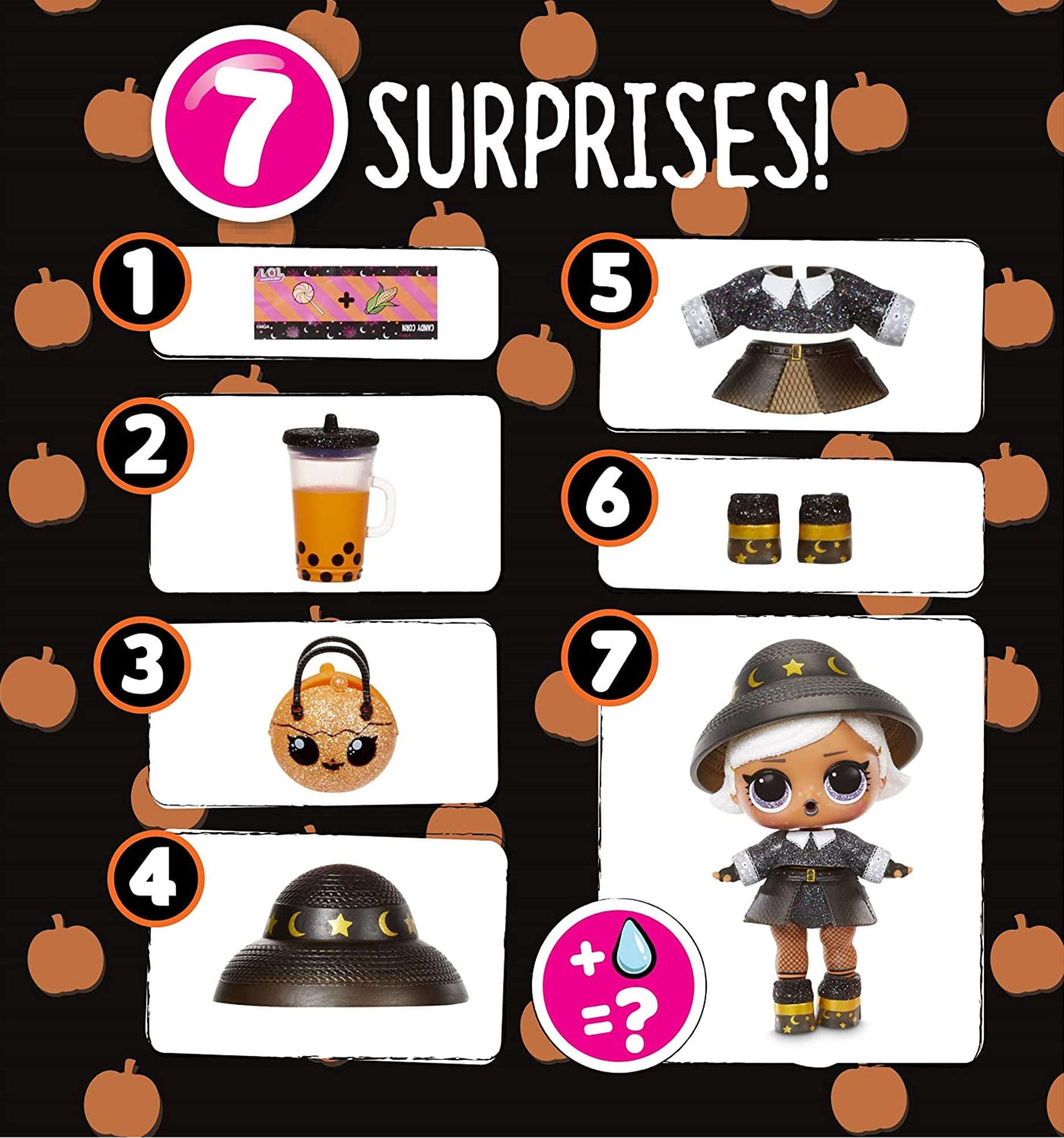 L.O.L. Surprise! Spooky Sparkle Limited Edition Witchay Babay with 7 Surprises, Including Glow-in-The-Dark Doll