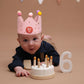 KIETKIE Adjustable Birthday Crown Hat for Girls boys - Pink Birthday Hat with Removable Numbers(0-9),Princess Themed Birthday Party Decorations(Pink)