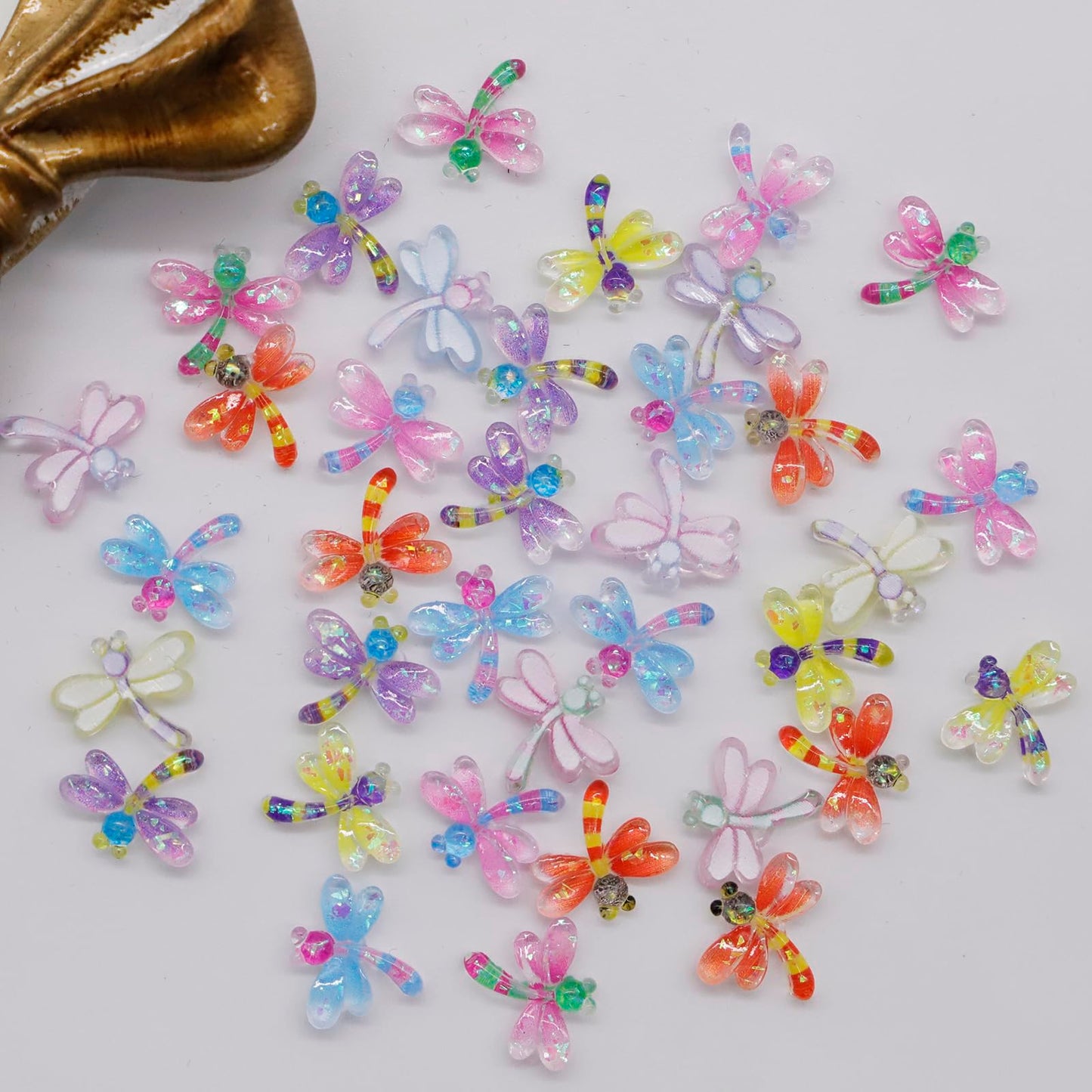 Micro Resin Dragonflies, Dollhouse Miniature Tiny Colorful Butterflies, Terrarium Fairy Garden Cartoon Dragonfly, Mini Micro Landscaping Decoration