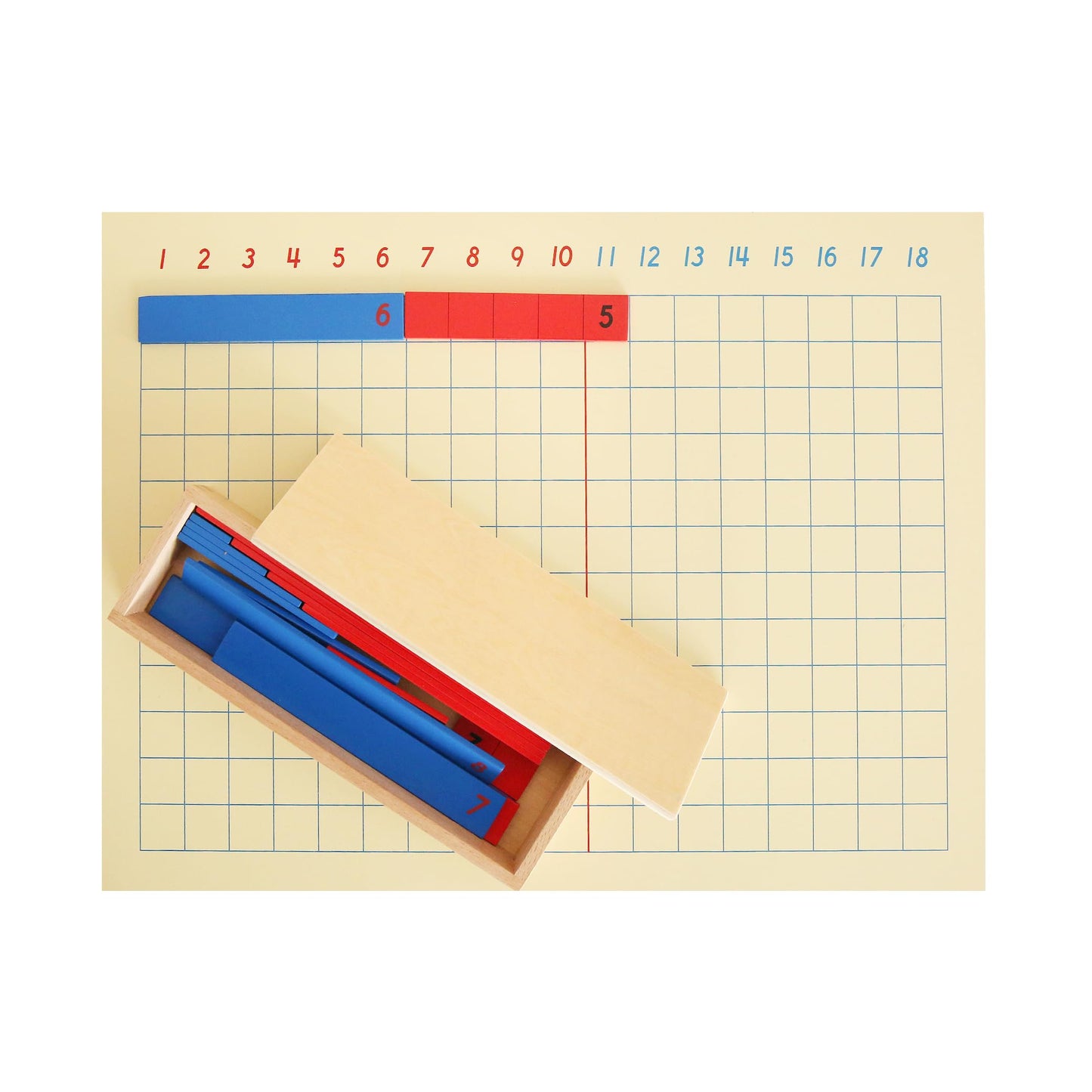 MONTESSORI OUTLET Addition Strip Board for 3-6 Years Montessori Education at School and Home